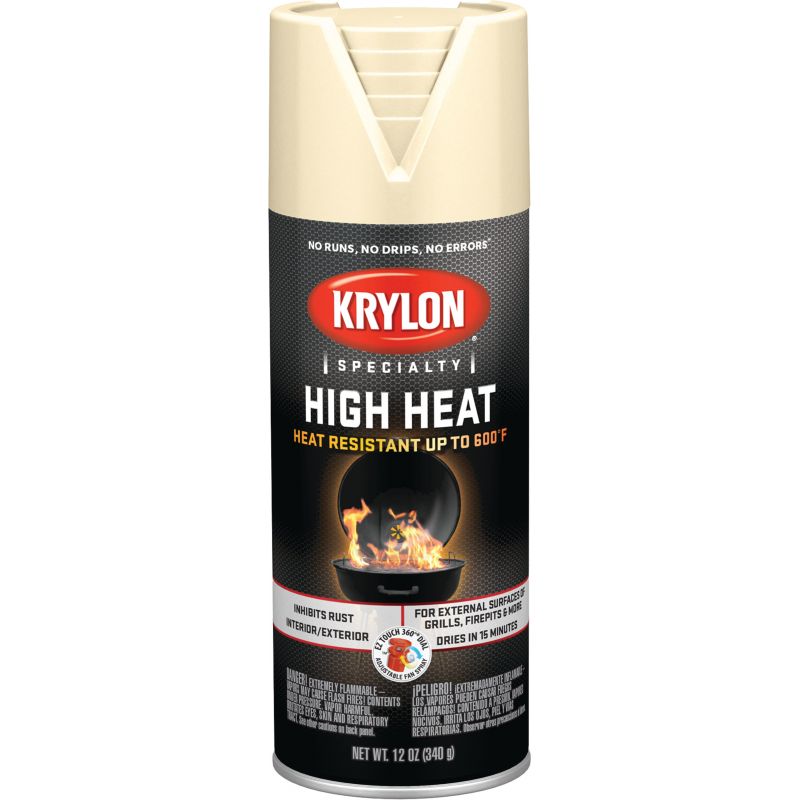 Krylon High Heat Spray Paint Beige, 12 Oz.