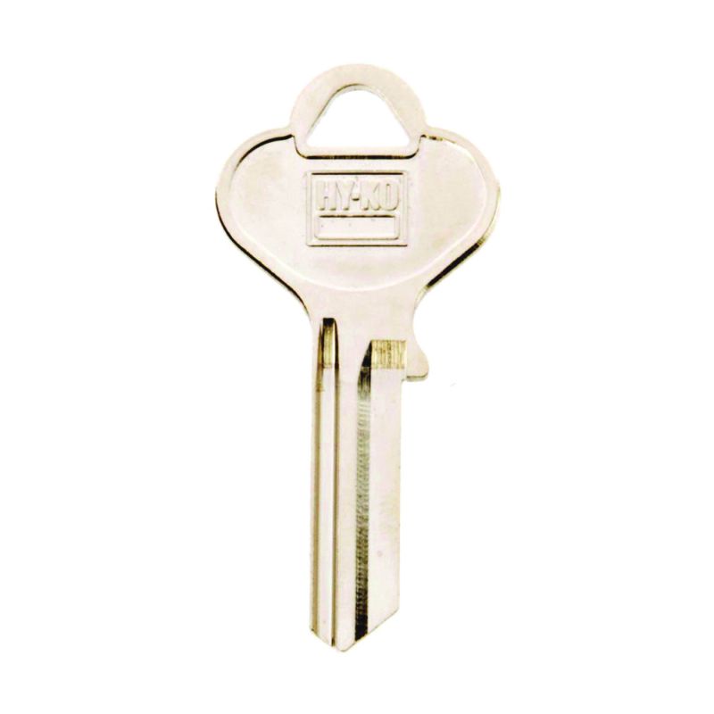 Hy-Ko 11010HR1 Key Blank, Brass, Nickel, For: Harloc Cabinet, House Locks and Padlocks