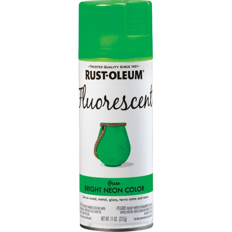 Rust-Oleum Specialty Fluorescent Spray Paint Fluorescent Green, 11 Oz.