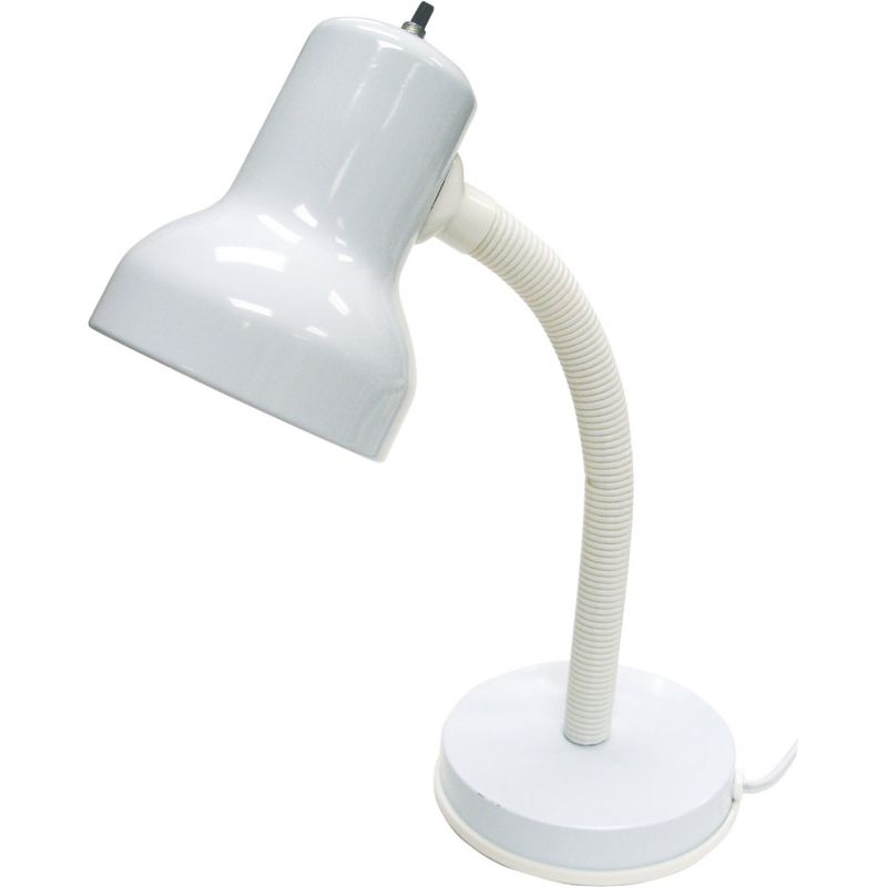 Satco 13W Gooseneck Desk Lamp White