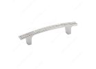 Richelieu BP123409614001 Cabinet Pull, 5-7/16 in L Handle, 9/16 in H Handle, 1-1/16 in Projection, Crystal/Glass/Metal Contemporary