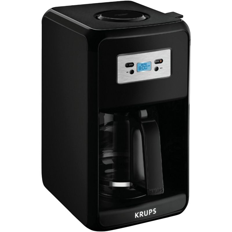 Krups Savoy 12-Cup Programmable Coffee Maker 12 Cup, Black