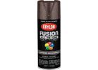 Krylon Fusion All-In-One Spray Paint &amp; Primer Hammered Cocoa Brown, 12 Oz.