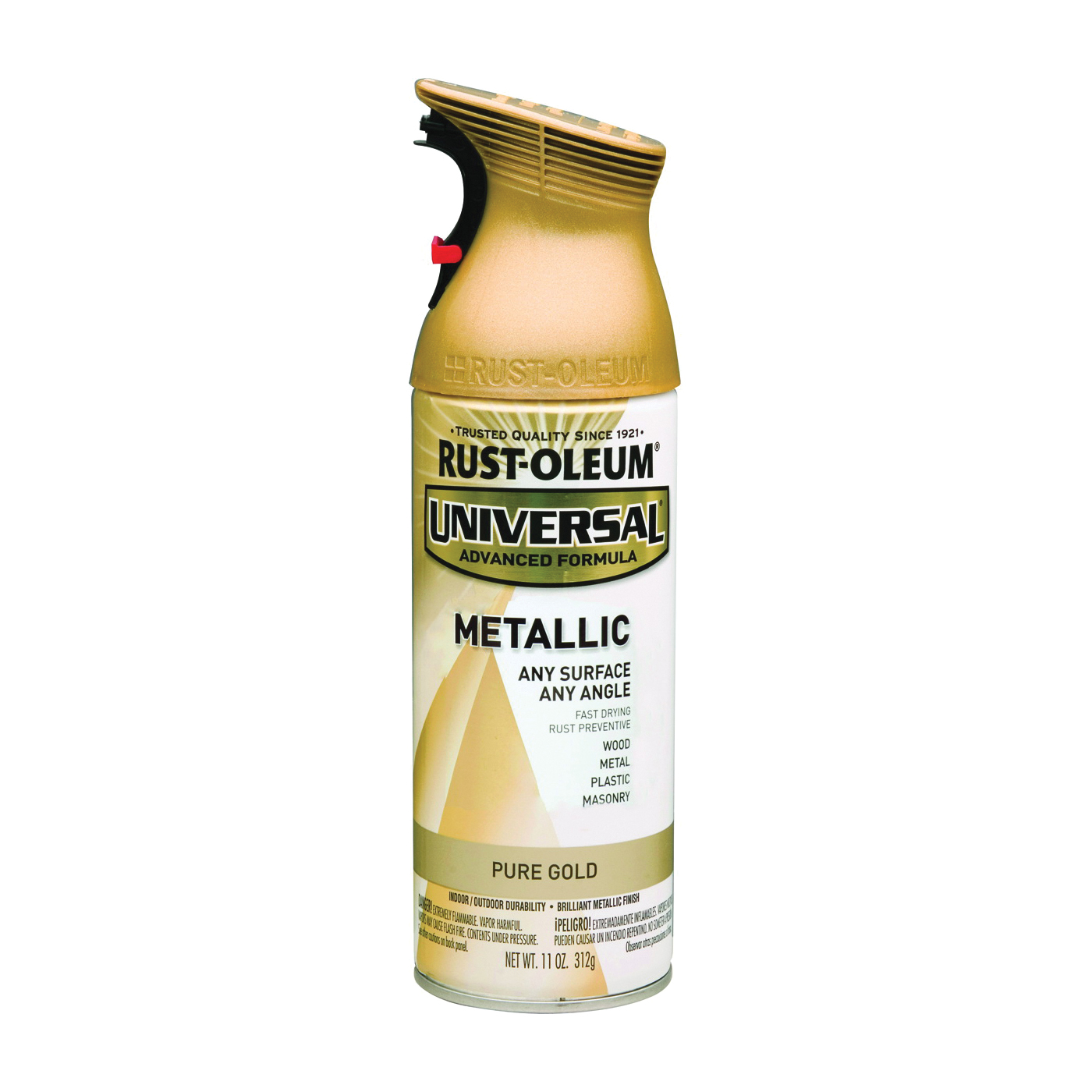 Rust-Oleum 353093 Universal Matte Metallic Spray Paint, Sunlit Brass, 11 oz