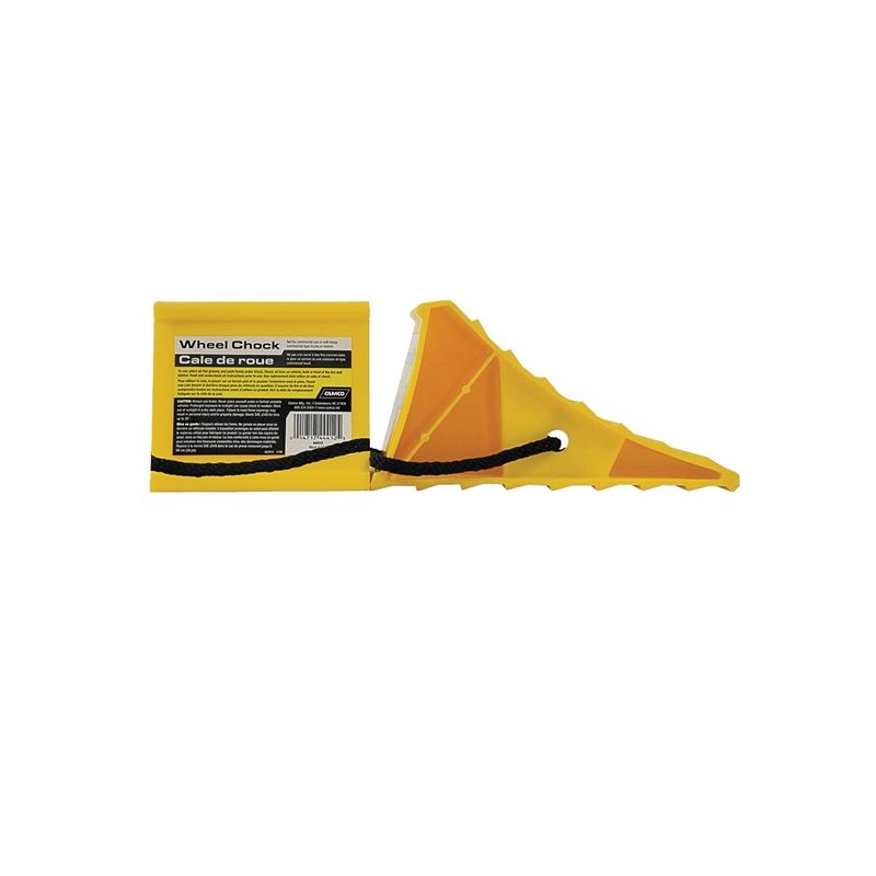 Camco 44472 Wheel Stop Chock, Plastic, Yellow, For: 26 in Dia Tires Yellow