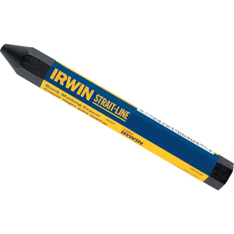 Irwin STRAIT-LINE Lumber Crayon Black (Pack of 12)