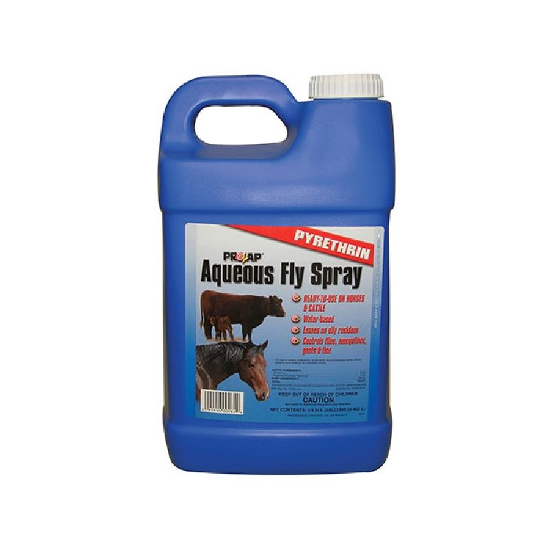 Prozap 1216010 Aqueous Fly Spray, Liquid, Yellow, Pyrethroid, 2.5 gal Yellow