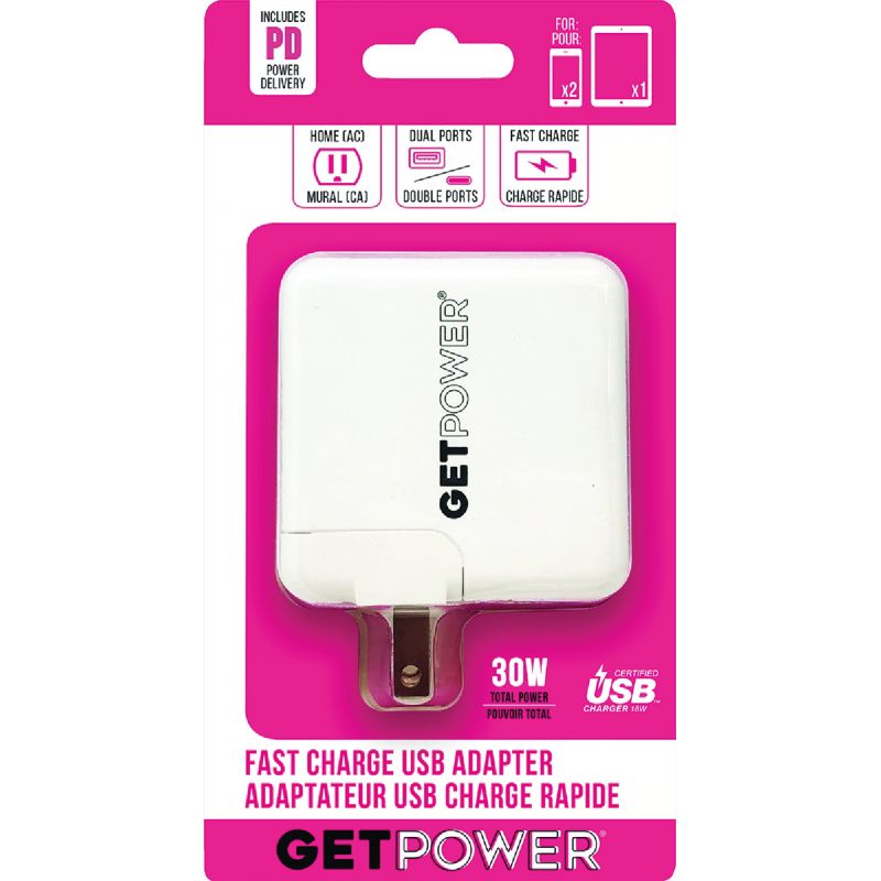GetPower Power Delivery USB Charger White