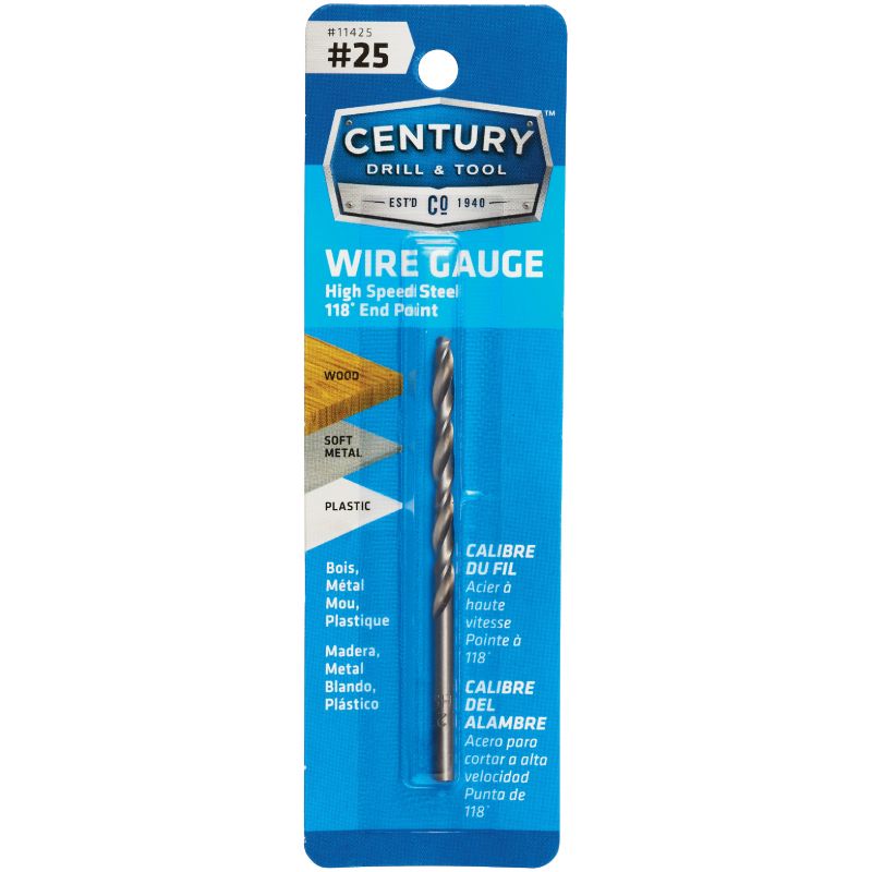 Century Drill &amp; Tool Wire Gauge Drill Bit #25