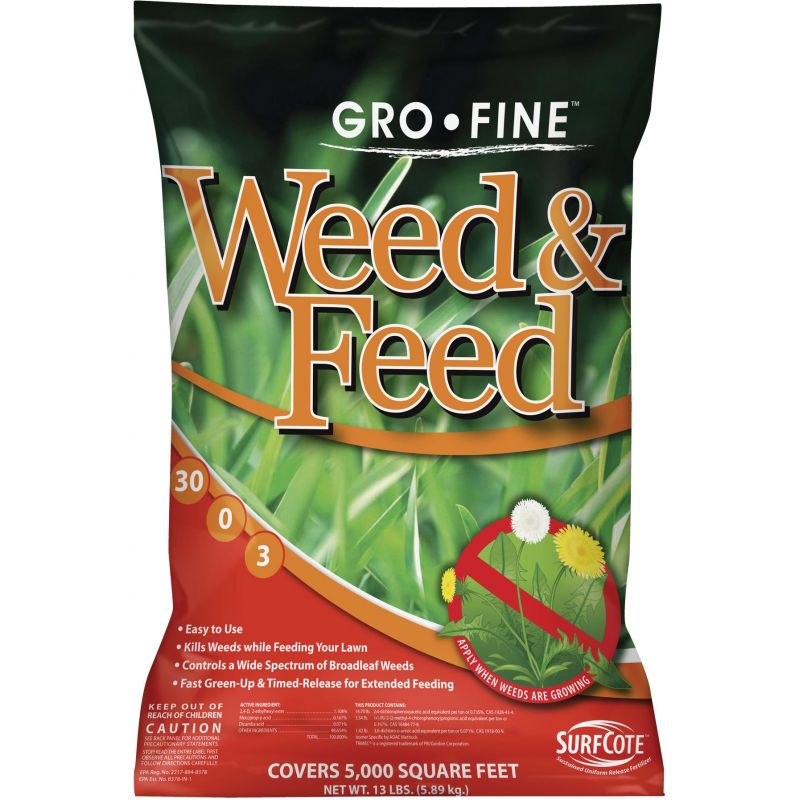 Gro-Fine Weed &amp; Feed Lawn Fertilizer with Weed Killer