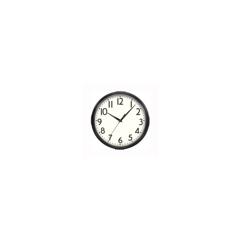 Westclox Classic 1950 Series 32042BK Clock, Round, Black Frame, Plastic Clock Face, Analog