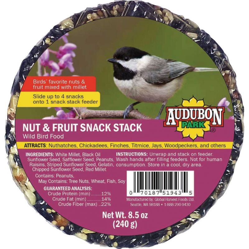 Audubon Park Snack Stack Nut &amp; Fruit Bird Seed Cake