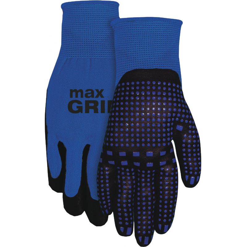 Midwest Gloves &amp; Gear MAX Grip Coated Gloves L/XL, Black &amp; Blue