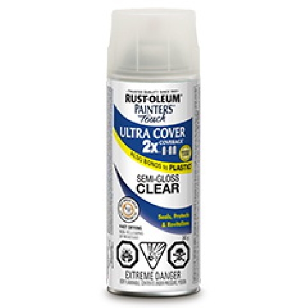 Buy Rust-Oleum 262396 Spray Paint, Semi-Gloss, Clear, 340 g, Can Clear