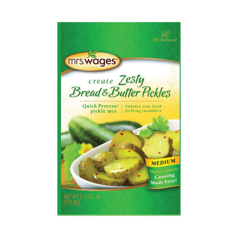 Mrs. Wages W659-J6425 Zesty Bread and Butter Pickle, 6.2 oz Pouch