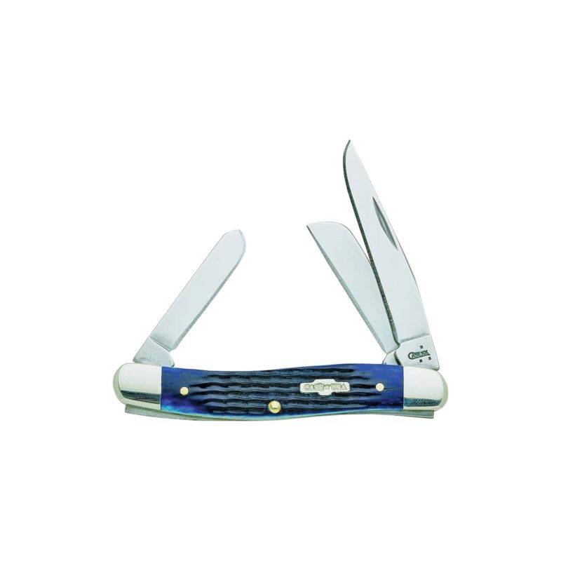 CASE 02801 Folding Pocket Knife, 2.57 in Clip, 1.88 in Sheep Foot, 1.71 in Spey L Blade, Stainless Steel Blade, 3-Blade 2.57 In Clip, 1.88 In Sheep Foot, 1.71 In Spey