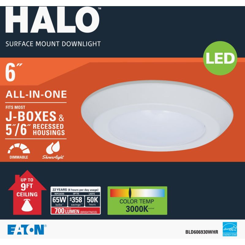 Halo Flush Mount Downlight Kit (California Compliant) White
