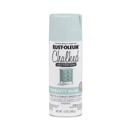 Rust-Oleum 302597 Chalked Ultra Matte Spray Paint, Tidal Pond, 12 oz