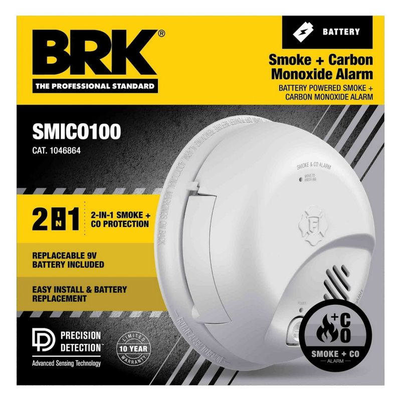 First Alert 1046864 Smoke and Carbon Monoxide Alarm, 85 dBA, Ionization Sensor, White White