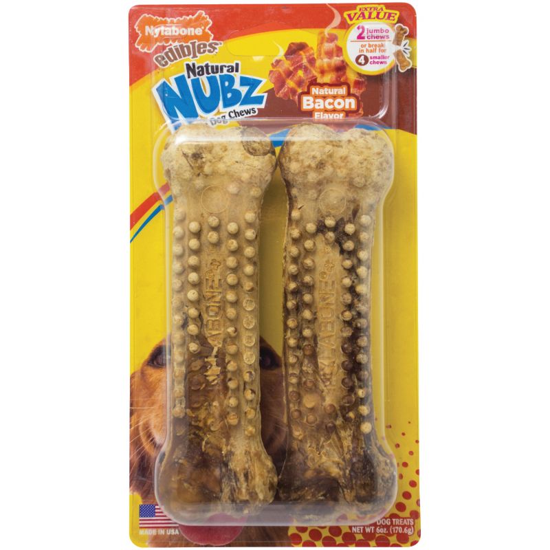 Nylabone Edibles Natural Nubz Dog Treat Chew 2-Pack