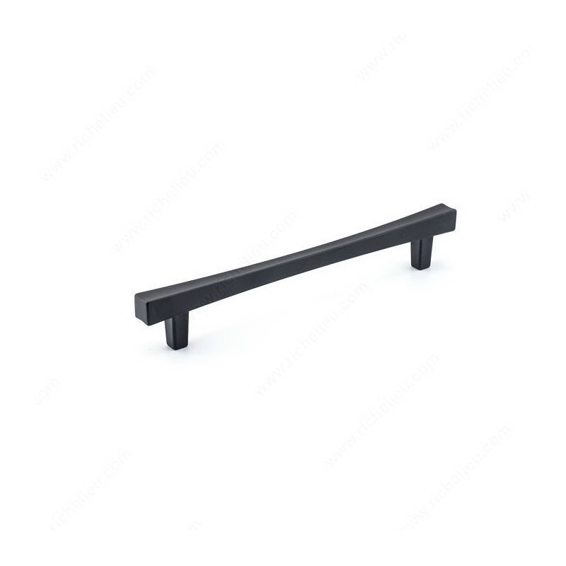 Richelieu BP7227160900 Cabinet Pull, 7-7/8 in L Handle, 1/2 in H Handle, 1-1/4 in Projection, Metal, Matte Black, Transitional