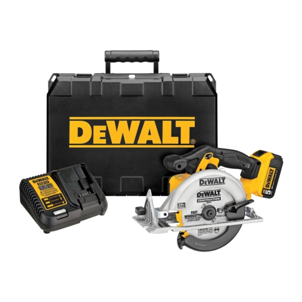 Buy DeWALT DCS391P1 Circular Saw Kit, Battery Included, 20 V, Ah, 6-1/2 in  Dia Blade, to 50 deg Bevel