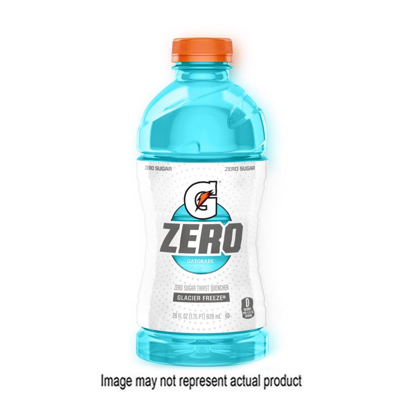 Gatorade 04354 Zero Sugar Thirst Quencher, Liquid, Glacier Freeze Flavor, 20 oz Bottle