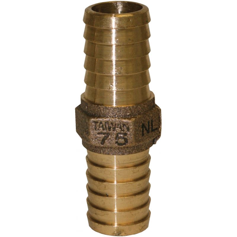 Low Lead Brass Hose Barb Insert Coupling 1-1/4&quot;