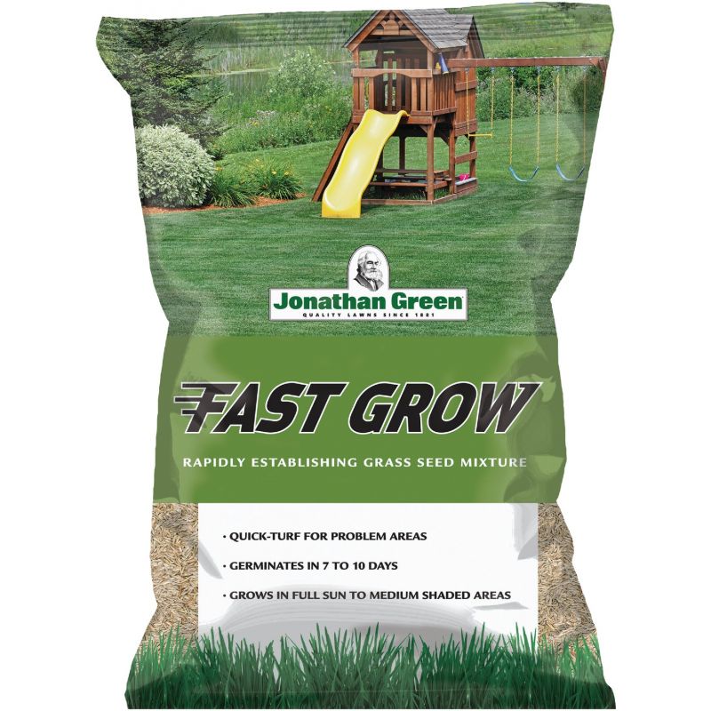 Jonathan Green Fast Grow Grass Seed Mixture Medium Texture, Dark Green Color