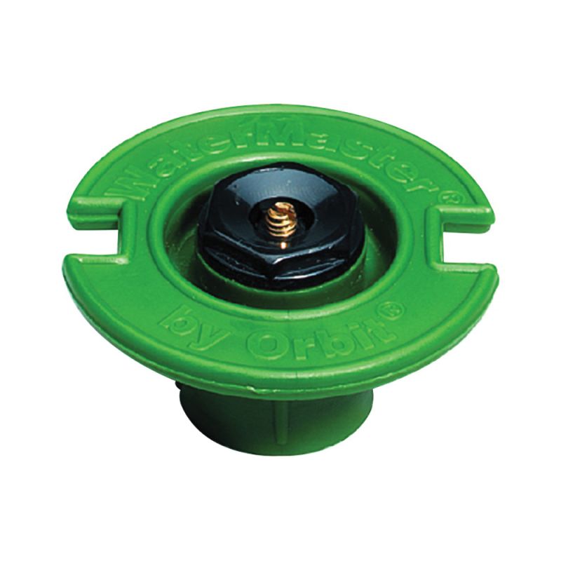 Orbit 54007D Flush Sprinkler Head with Nozzle, 1/2 in Connection, NPT, 15 ft, Plastic Green