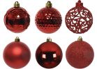 Decoris Shatterproof Bauble Christmas Ornament Christmas Red