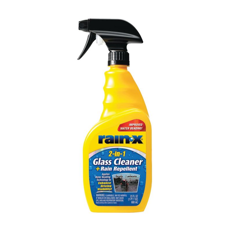 Rain-X 5071268 Glass Cleaner, 23 oz Spray Dispenser, Liquid, Slight Fruity Clear
