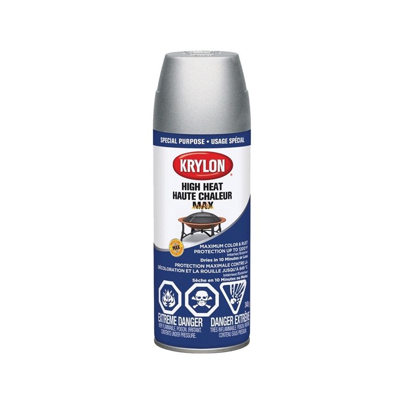 Krylon 41608 Spray Paint, Gloss, Aluminum, 12 oz, Can Aluminum
