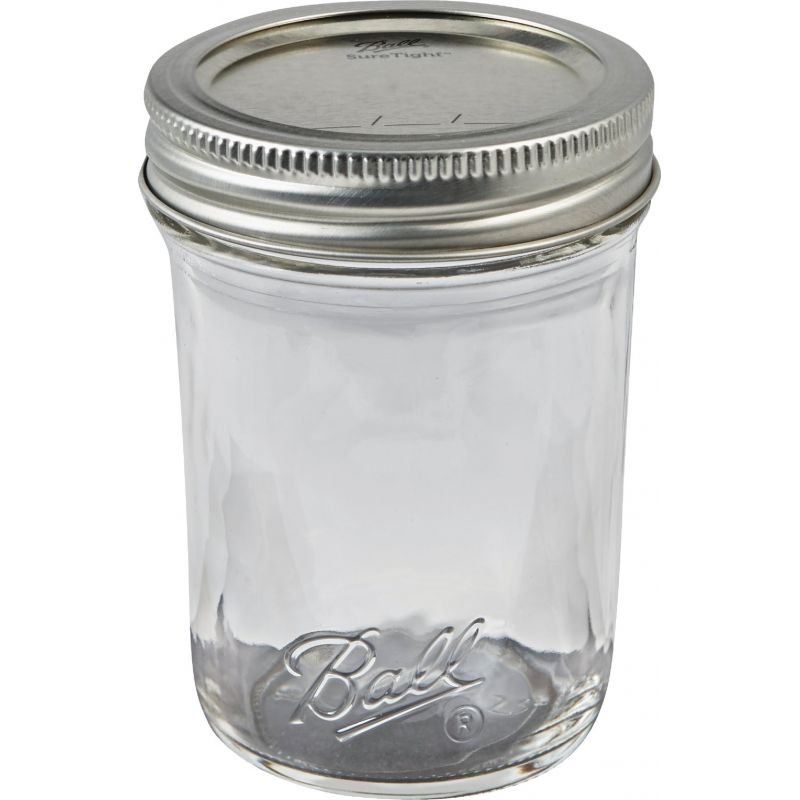 Ball Smooth-Sided Silver Lid Canning Jar 1/2 Pt.