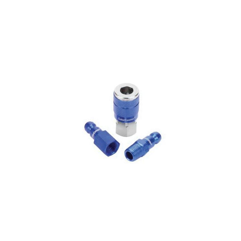 ColorConnex A72452C Coupler and Plug Kit, Automotive Interchange, Aluminum/Steel, Blue Blue