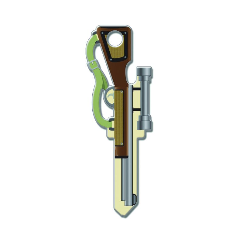 Lucky Line Key Shapes Series B118S Key Blank, Brass, Enamel, For: Schlage Locks