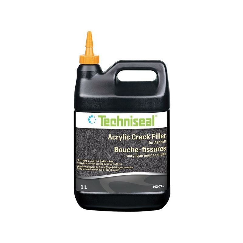 Techniseal 142-711 Acrylic Crack Filler, Black, 1 L Black