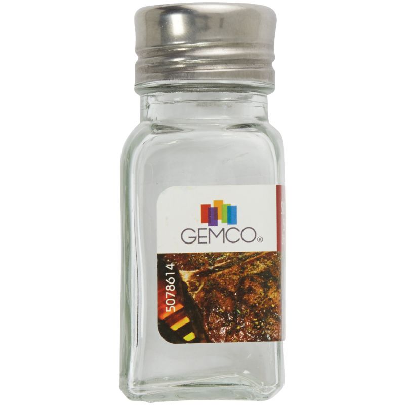Gemco Square Salt &amp; Pepper Shaker Set 2 Oz., Clear