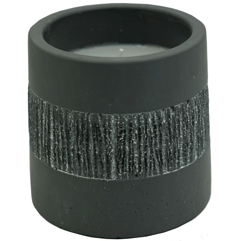 Seasonal Trends Y1278 Citronella Candle, Cylinder, Gray, 36 to 40 hr Burn Time, 30 oz Resin and 15 oz Wax Resin Cup Gray