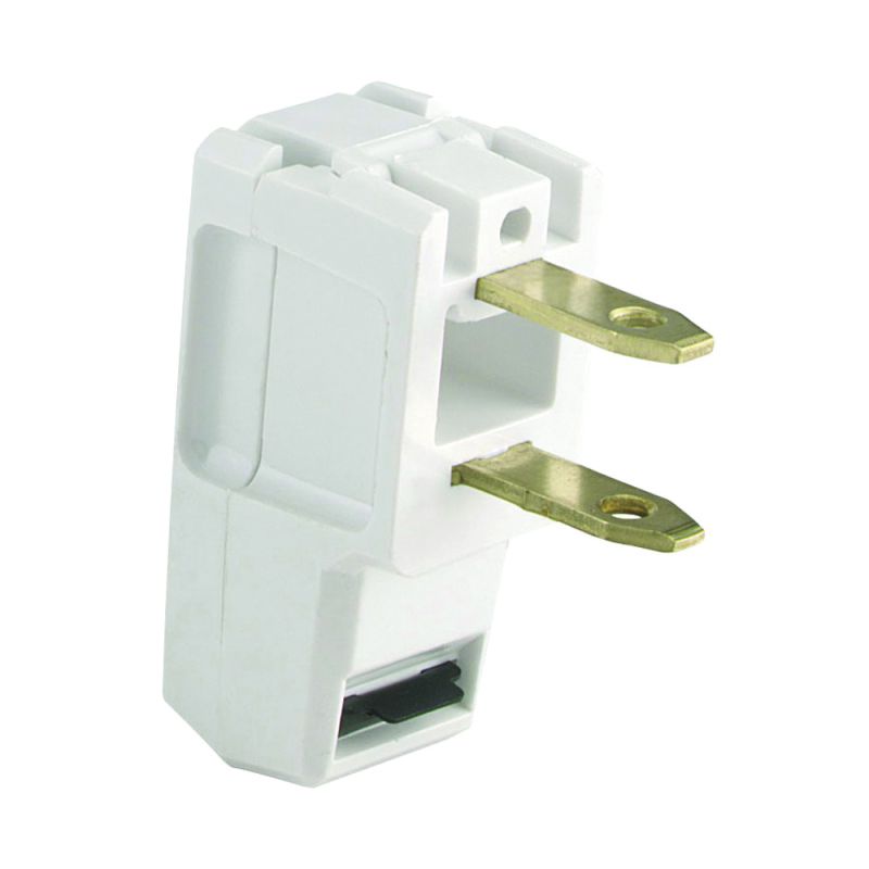 Eaton Wiring Devices BP2600-6W-L Electrical Plug, 2 -Pole, 15 A, 125 V, NEMA: NEMA 1-15, White White