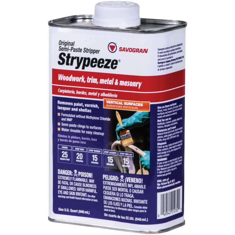 Savogran Strypeeze Methylene Chloride Free Stripper 1 Qt.