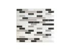 Smart Tiles Mosaik Series SM1057-4 Wall Tile, 9.1 in L Tile, 10.2 in W Tile, Straight Edge, Muretto Alaska Pattern Black/Gray/White (Pack of 6)