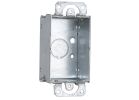 Raco 400 Gangable Switch Box, 1-Gang, 1-Outlet, 3-Knockout, 1/2 in Knockout, Steel, Gray, Galvanized, Screw Gray