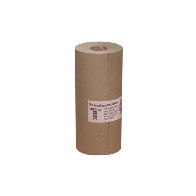 Trimaco EasyMask 12906 Trim Masking Paper, 180 ft L, 6 in W, Brown Brown