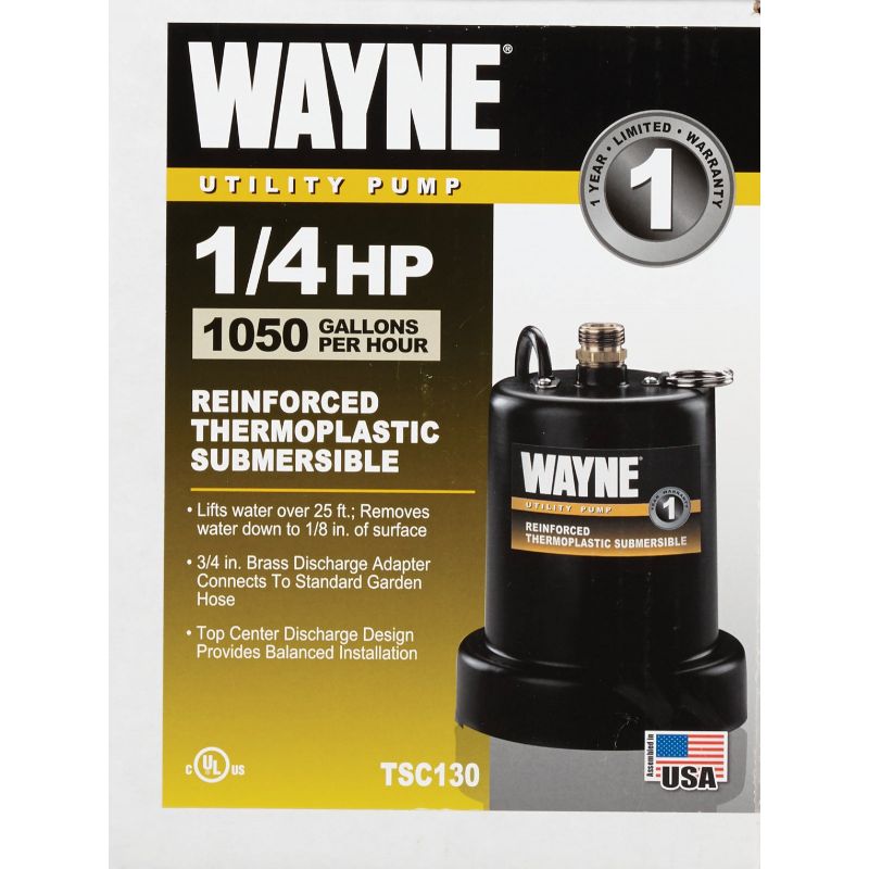 Wayne 1/4 HP Submersible Utility Pump