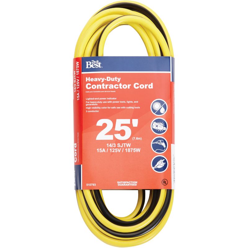 Buy Do it Best 14/3 Heavy-Duty Contractor Extension Cord Yellow, 15