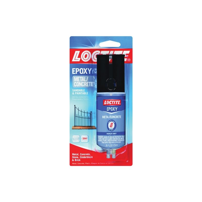 Loctite 1919325 Epoxy Resin, Gray, Liquid, Paste, 0.85 oz Syringe Gray