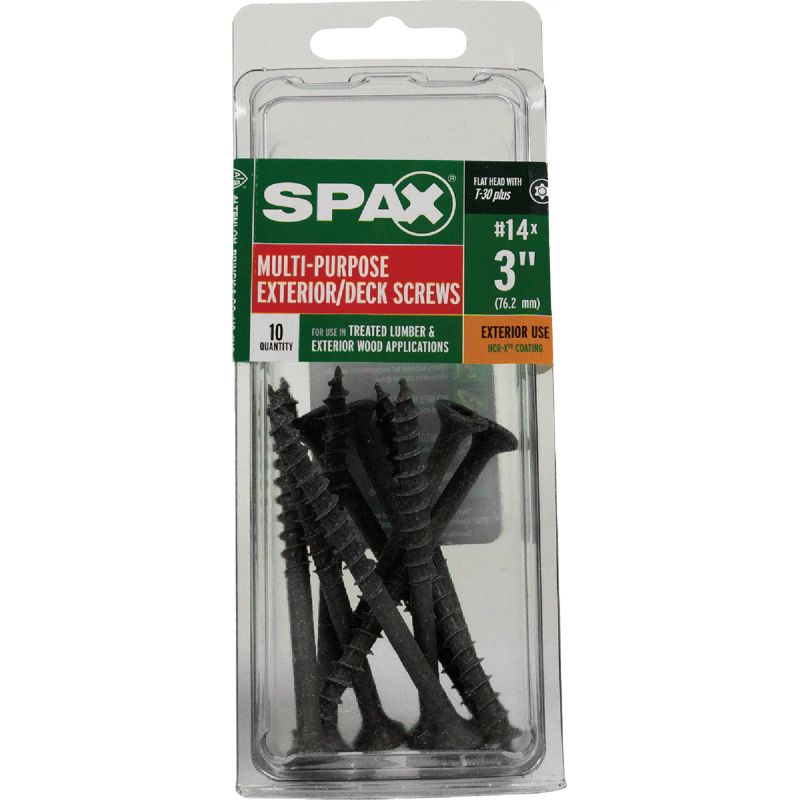 SPAX T-Star Flat Head HCR Deck Screws #14, Gray, T-30+