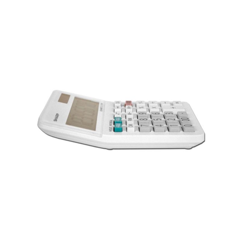 Sharp EL310WB Mini Desktop Calculator, Battery, 8 Display, LCD Display, White White