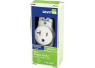 Leviton Commercial Grade Shallow Single Outlet White, 20A